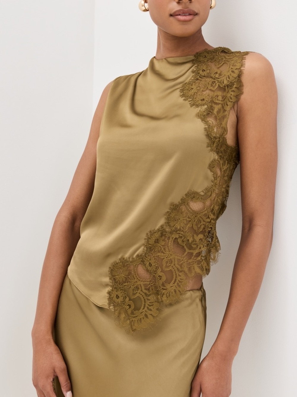 A.L.C. Gracie lace top in Pyrite